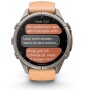 Garmin Fenix 9 Pro Titan mit Silikon-Armband Shell Pink/Autumn Orange 43mm 010-04335-01