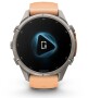 Garmin Fenix 9 Pro Titan mit Silikon-Armband Shell Pink/Autumn Orange 43mm 010-04335-01