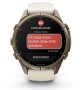 Garmin Fenix 9 Pro Autumn Gold Titan mit Silikon-Armband Creme/French Gray 43mm 010-04335-21
