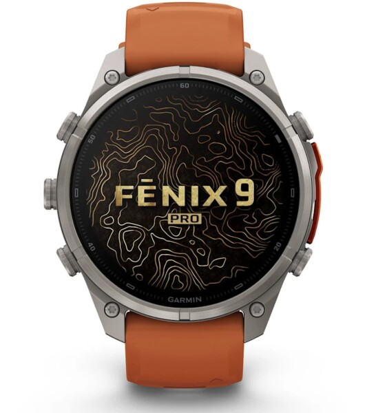 Garmin Fenix 9 Pro Titan mit Silikon-Armband Autumn...