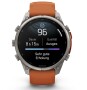 Garmin Fenix 9 Pro Titan mit Silikon-Armband Autumn Orange/Spark Orange 47mm 010-04336-01