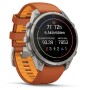 Garmin Fenix 9 Pro Titan mit Silikon-Armband Autumn Orange/Spark Orange 47mm 010-04336-01