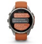 Garmin Fenix 9 Pro Titan mit Silikon-Armband Autumn Orange/Spark Orange 47mm 010-04336-01