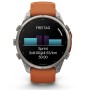 Garmin Fenix 9 Pro Titan mit Silikon-Armband Autumn Orange/Spark Orange 47mm 010-04336-01