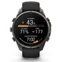 Garmin Fenix 9 Pro Carbongrau DLC Titan mit Silikon-Armband Schwarz/Kieselgrau 47mm 010-04336-11
