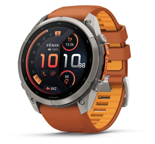 Garmin Fenix 9 Pro Titan mit Silikon-Armband Autumn...