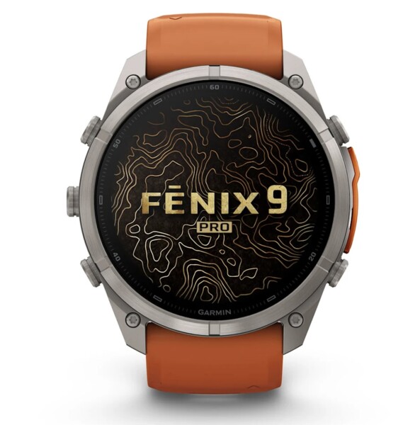 Garmin Fenix 9 Pro Titan mit Silikon-Armband Autumn...