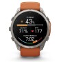 Garmin Fenix 9 Pro Titan mit Silikon-Armband Autumn Orange/Spark Orange 51mm 010-04337-01