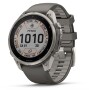 Garmin Fenix 9 Pro Solar, Titan mit Silikon-Armband Kieselgrau/Silbergrau 47 mm 010-04338-01