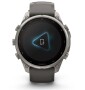 Garmin Fenix 9 Pro Solar, Titan mit Silikon-Armband Kieselgrau/Silbergrau 47 mm 010-04338-01