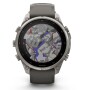 Garmin Fenix 9 Pro Solar, Titan mit Silikon-Armband Kieselgrau/Silbergrau 47 mm 010-04338-01