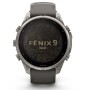 Garmin Fenix 9 Pro Solar, Titan mit Silikon-Armband Kieselgrau/Silbergrau 47 mm 010-04338-01