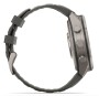 Garmin Fenix 9 Pro Solar, Titan mit Silikon-Armband Kieselgrau/Silbergrau 47 mm 010-04338-01