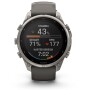 Garmin Fenix 9 Pro Solar, Titan mit Silikon-Armband Kieselgrau/Silbergrau 47 mm 010-04338-01
