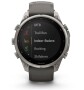 Garmin Fenix 9 Pro Solar, Titan mit Silikon-Armband Kieselgrau/Silbergrau 47 mm 010-04338-01