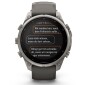 Garmin Fenix 9 Pro Solar, Titan mit Silikon-Armband Kieselgrau/Silbergrau 47 mm 010-04338-01