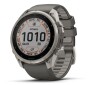 Garmin Fenix 9 Pro Solar, Titan mit Silikon-Armband Kieselgrau/Silbergrau 51 mm 010-04339-01