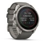 Garmin Fenix 9 Pro Solar, Titan mit Silikon-Armband Kieselgrau/Silbergrau 51 mm 010-04339-01