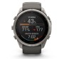 Garmin Fenix 9 Pro Solar, Titan mit Silikon-Armband Kieselgrau/Silbergrau 51 mm 010-04339-01