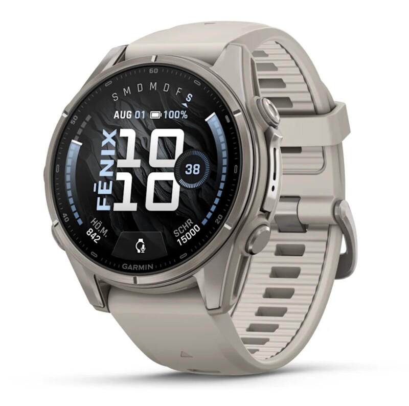 Garmin Fenix 9 Pro Nebelgrau/Titan mit Silikon-Armband 43 mm 010-04761-01