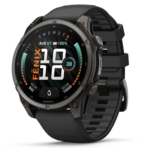 Garmin Fenix 9 Pro Schwarz/Carbongrau DLC Titan mit...