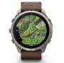 Garmin Fenix 9 Pro Titan mit Leder-Armband Walnuss 51 mm 010-04337-41