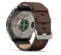 Garmin Fenix 9 Pro Titan mit Leder-Armband Walnuss 51 mm 010-04337-41