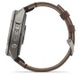 Garmin Fenix 9 Pro Titan mit Leder-Armband Walnuss 51 mm 010-04337-41