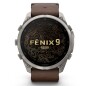 Garmin Fenix 9 Pro Titan mit Leder-Armband Walnuss 51 mm 010-04337-41