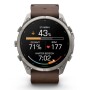 Garmin Fenix 9 Pro Titan mit Leder-Armband Walnuss 51 mm 010-04337-41