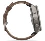 Garmin Fenix 9 Pro Titan mit Leder-Armband Walnuss 51 mm 010-04337-41