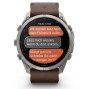 Garmin Fenix 9 Pro Titan mit Leder-Armband Walnuss 51 mm 010-04337-41