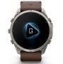 Garmin Fenix 9 Pro Titan mit Leder-Armband Walnuss 51 mm 010-04337-41
