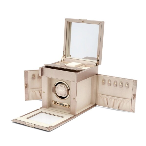 Wolf Palermo Single Watch Winder with Jewellery Storage...