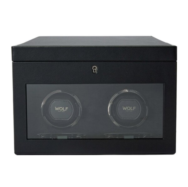 Wolf British Racing Double Watch Winder with Storage 792202