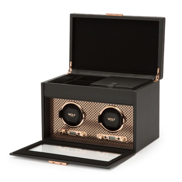 Wolf Axis Double Watch Winder With Storage 469316
