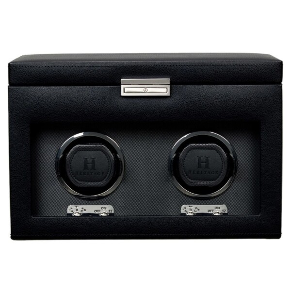 Wolf Oxford Double Watch Winder with Storage 456202
