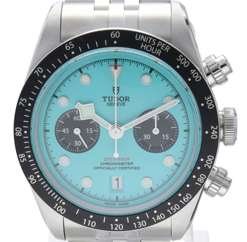 Tudor Heritage Black Bay Chrono 41mm 79360N "Flamingo Blue"