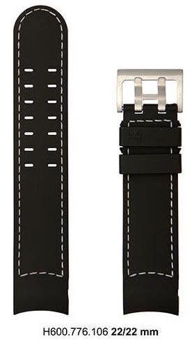 Hamilton Khaki X-Wind Kautschukband schwarz 22mm H691.776.106