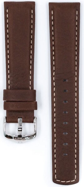 Hirsch Mariner Lederband braun18mm L 14502110-2-18