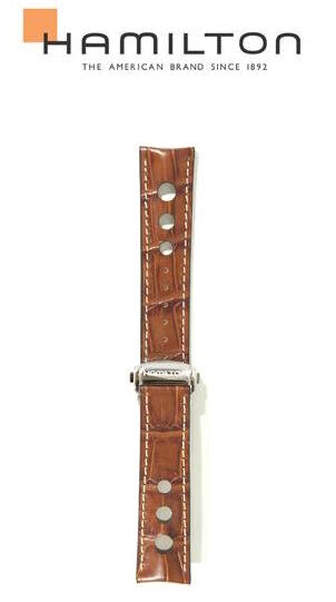 Hamilton Pan Europ Lederband hellbraun 22mm H690.357.000