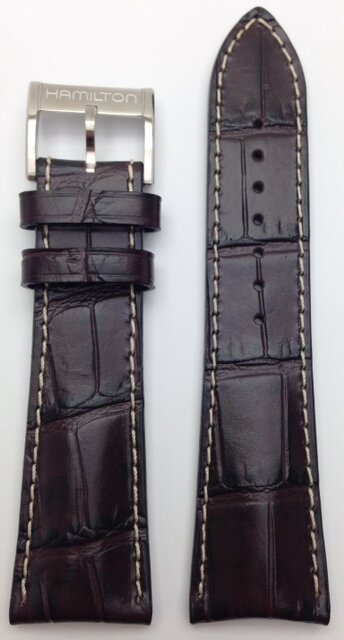 Hamilton Lord Lederarmband braun 24mm H690.328.100