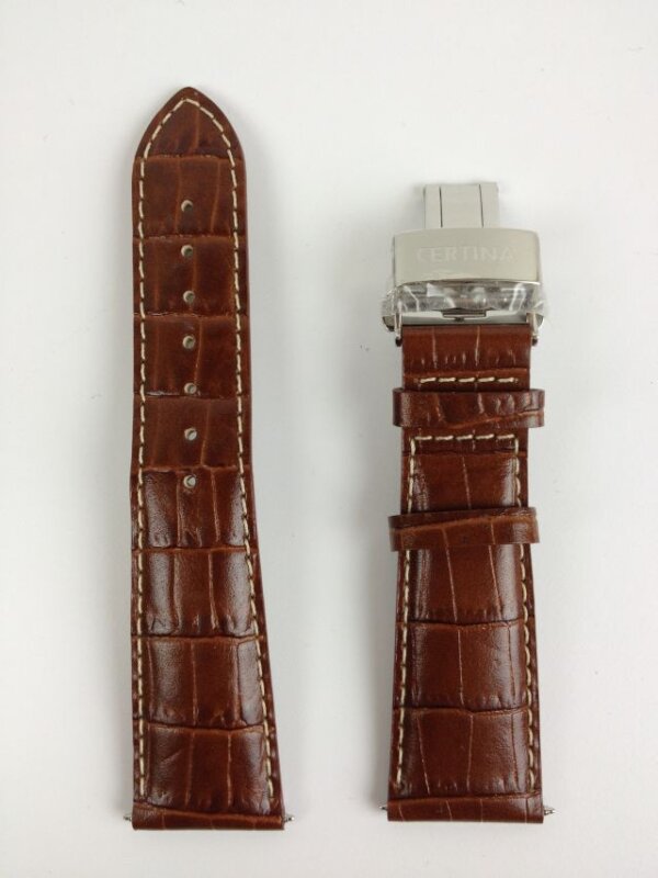 Certina DS Podium Square Lederarmband braun inkl. Schliesse C600011090