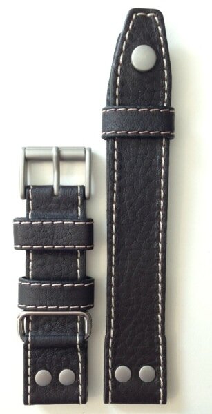 Hamilton Khaki Pioneer Lederband dunkelbraun 21/20mm...