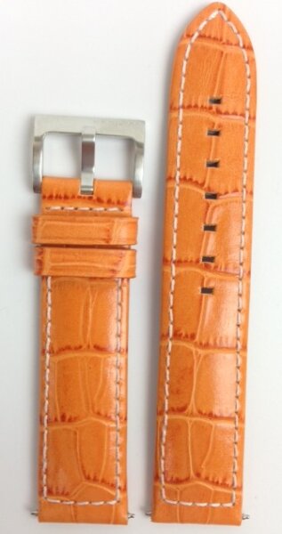 Hamilton Khaki GMT Air Race Lederarmband orange 21/20mm...