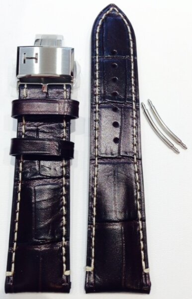 Hamilton Railroad Lederband dunkelbraun 22/20 mm...