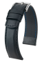 Hirsch Uhrenarmband Leder Runner schwarz 04002050-2-20 20mm