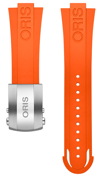 Oris Aquis Kautschukarmband orange inkl. Schliesse 26mm...