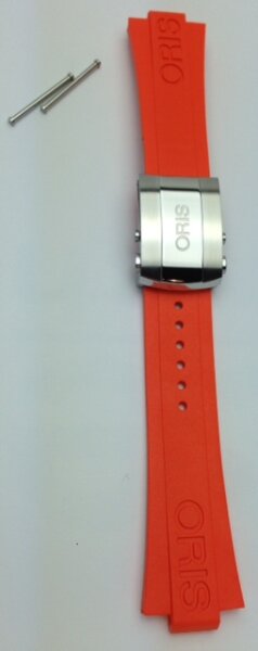 Oris Aquis Kautschukarmband orange inkl. Schliesse 26mm...