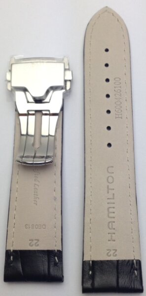 Hamilton Jazzmaster Regulateur Lederband XL schwarz...